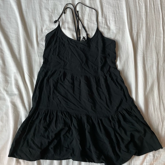 Black Babydoll Tiered Dress - Picture 1 of 3